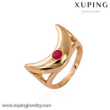 11143 xuping fashion finger 18k gold weeding rings with stone